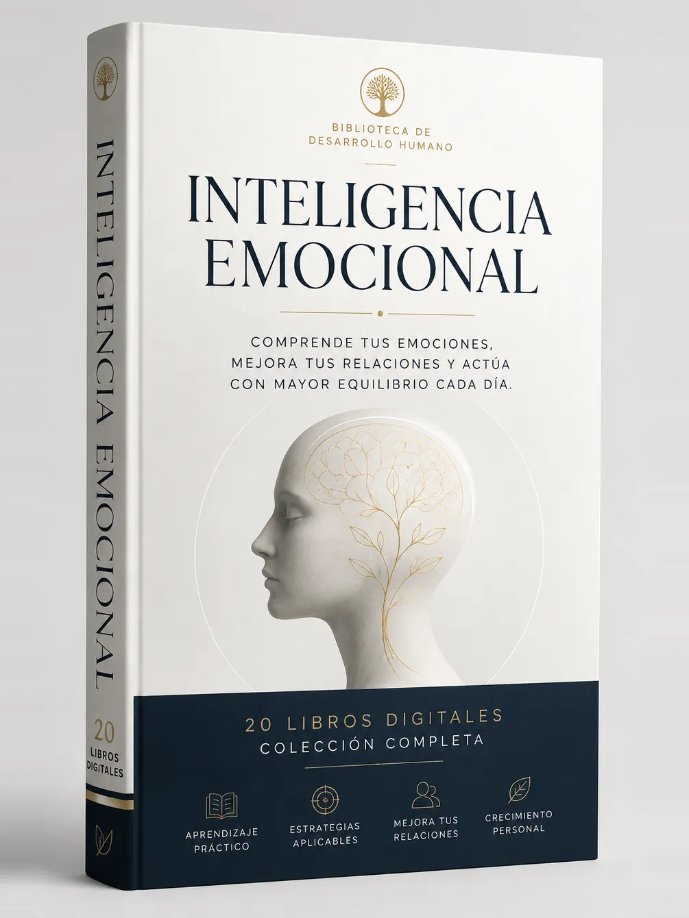 Biblioteca de Inteligencia Emocional: portada de la colección completa de 20 libros digitales